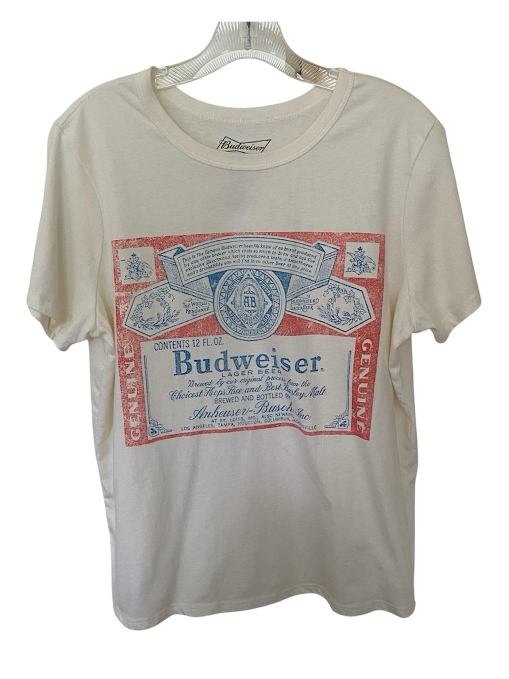 Budweiser Cream Graphic Logo Tee
